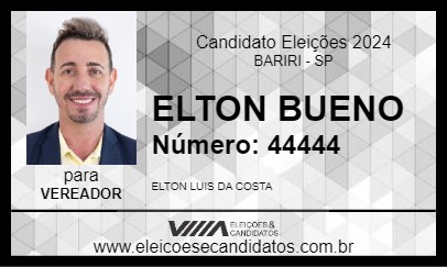 Candidato ELTON BUENO 2024 - BARIRI - Eleições