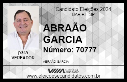 Candidato ABRAÃO GARCIA 2024 - BARIRI - Eleições