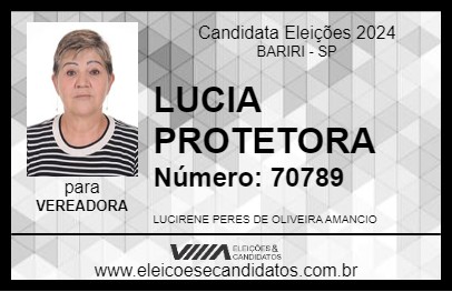 Candidato LUCIA PROTETORA 2024 - BARIRI - Eleições