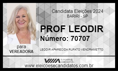 Candidato PROF LEODIR 2024 - BARIRI - Eleições