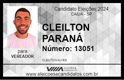 Candidato CLEILTON PARANÁ 2024 - CAIUÁ - Eleições