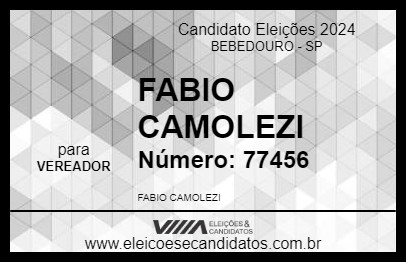 Candidato FABIO CAMOLEZI 2024 - BEBEDOURO - Eleições