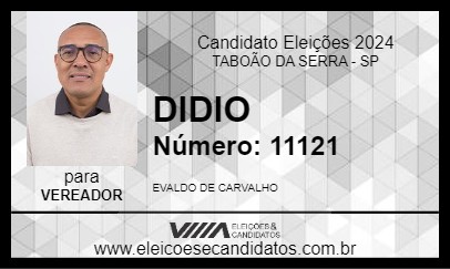 Candidato DIDIO 2024 - TABOÃO DA SERRA - Eleições