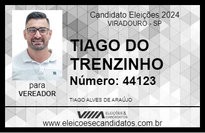 Candidato TIAGO DO TRENZINHO 2024 - VIRADOURO - Eleições