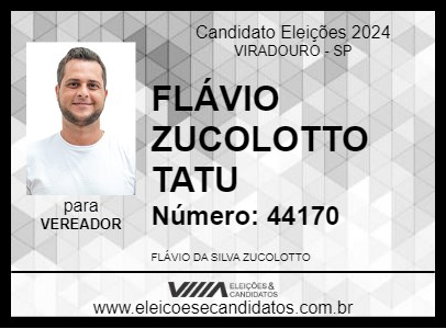 Candidato FLÁVIO ZUCOLOTTO TATU 2024 - VIRADOURO - Eleições