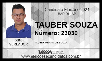 Candidato TAUBER SOUZA 2024 - BARIRI - Eleições