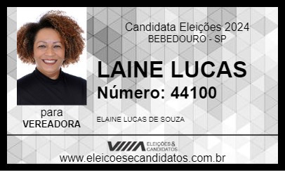 Candidato LAINE LUCAS 2024 - BEBEDOURO - Eleições