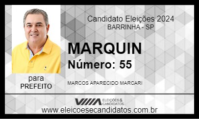 Candidato MARQUIN 2024 - BARRINHA - Eleições