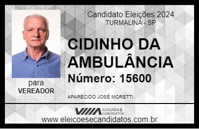 Candidato CIDINHO DA AMBULÂNCIA 2024 - TURMALINA - Eleições