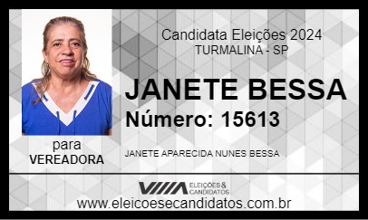 Candidato JANETE BESSA 2024 - TURMALINA - Eleições