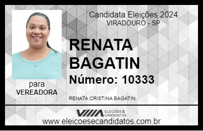 Candidato RENATA BAGATIN 2024 - VIRADOURO - Eleições