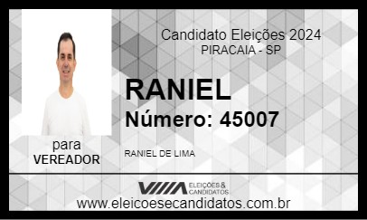 Candidato RANIEL 2024 - PIRACAIA - Eleições