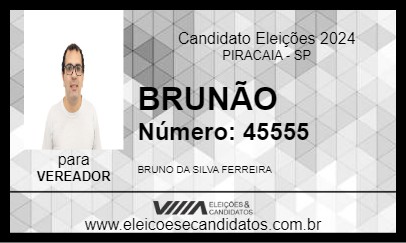 Candidato BRUNÃO 2024 - PIRACAIA - Eleições