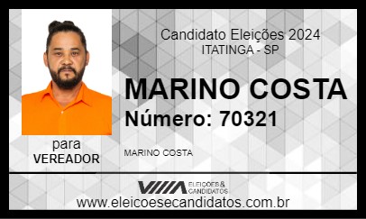 Candidato MARINO COSTA 2024 - ITATINGA - Eleições