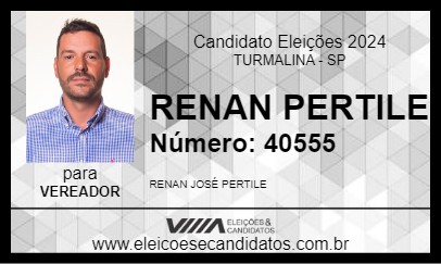 Candidato RENAN PERTILE 2024 - TURMALINA - Eleições