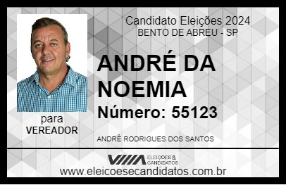 Candidato ANDRÉ DA NOEMIA 2024 - BENTO DE ABREU - Eleições