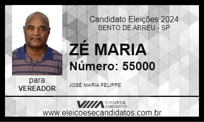 Candidato ZÉ MARIA 2024 - BENTO DE ABREU - Eleições