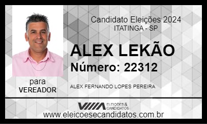 Candidato ALEX LEKÃO 2024 - ITATINGA - Eleições