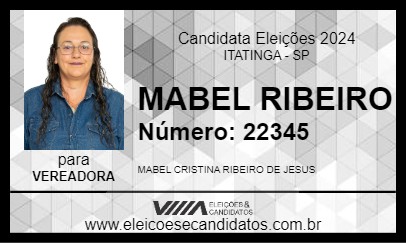 Candidato MABEL RIBEIRO 2024 - ITATINGA - Eleições