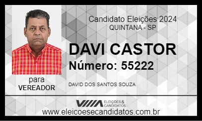 Candidato DAVI CASTOR 2024 - QUINTANA - Eleições