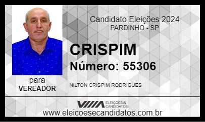 Candidato CRISPIM 2024 - PARDINHO - Eleições