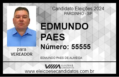 Candidato EDMUNDO PAES 2024 - PARDINHO - Eleições