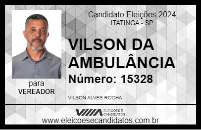 Candidato VILSON DA AMBULÂNCIA 2024 - ITATINGA - Eleições