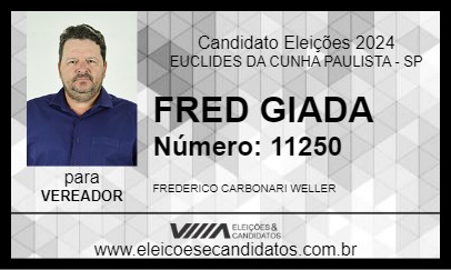 Candidato FRED GIADA 2024 - EUCLIDES DA CUNHA PAULISTA - Eleições