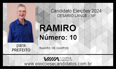 Candidato RAMIRO 2024 - CESÁRIO LANGE - Eleições