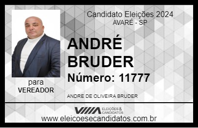 Candidato ANDRÉ BRUDER 2024 - AVARÉ - Eleições