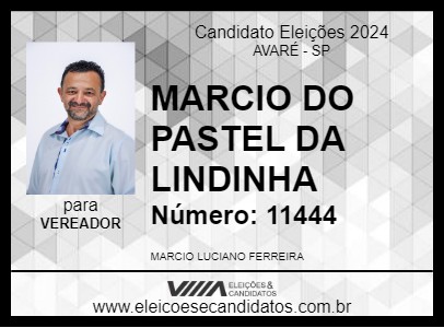 Candidato MARCIO DO PASTEL DA LINDINHA 2024 - AVARÉ - Eleições