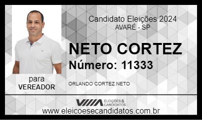 Candidato NETO CORTEZ 2024 - AVARÉ - Eleições