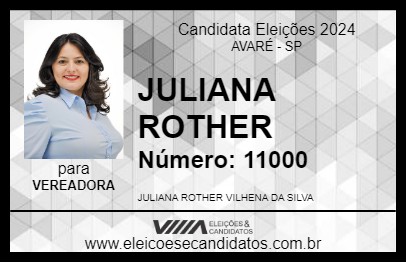 Candidato JULIANA ROTHER 2024 - AVARÉ - Eleições