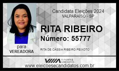 Candidato RITA RIBEIRO 2024 - VALPARAÍSO - Eleições