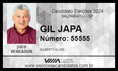 Candidato GIL JAPA 2024 - VALPARAÍSO - Eleições