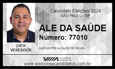 Candidato ALE DA SAÚDE 2024 - SÃO PAULO - Eleições