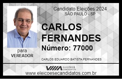 Candidato CARLOS FERNANDES 2024 - SÃO PAULO - Eleições