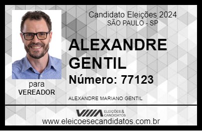 Candidato ALEXANDRE GENTIL 2024 - SÃO PAULO - Eleições