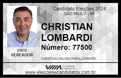 Candidato CHRISTIAN LOMBARDI 2024 - SÃO PAULO - Eleições