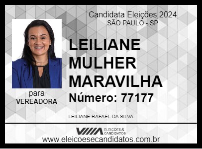 Candidato LEILIANE MULHER MARAVILHA 2024 - SÃO PAULO - Eleições