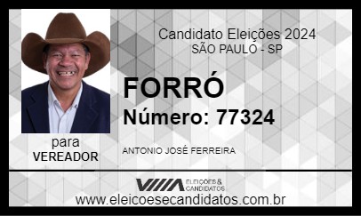 Candidato FORRÓ 2024 - SÃO PAULO - Eleições