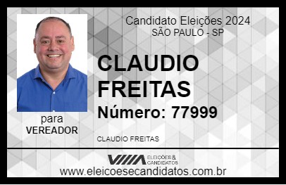 Candidato CLAUDIO FREITAS 2024 - SÃO PAULO - Eleições