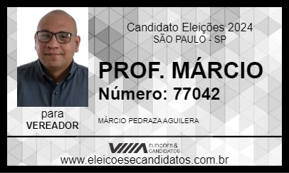 Candidato PROF. MÁRCIO 2024 - SÃO PAULO - Eleições