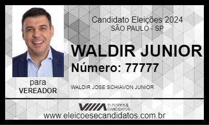 Candidato WALDIR JUNIOR 2024 - SÃO PAULO - Eleições