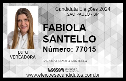 Candidato FABIOLA SANTELLO 2024 - SÃO PAULO - Eleições