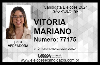 Candidato VITÓRIA MARIANO 2024 - SÃO PAULO - Eleições