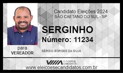 Candidato SERGINHO 2024 - SÃO CAETANO DO SUL - Eleições