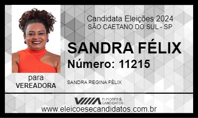 Candidato SANDRA FÉLIX 2024 - SÃO CAETANO DO SUL - Eleições