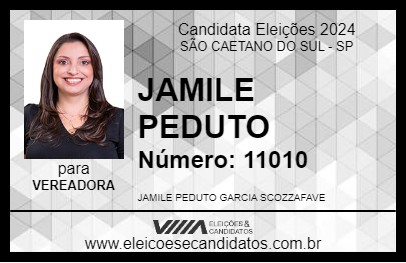 Candidato JAMILE PEDUTO 2024 - SÃO CAETANO DO SUL - Eleições