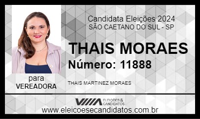 Candidato THAIS MORAES 2024 - SÃO CAETANO DO SUL - Eleições